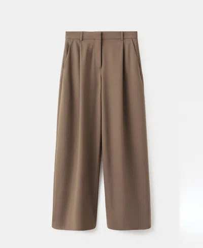 Mango Women's Pleated Straight-leg Suit Pants In Brown