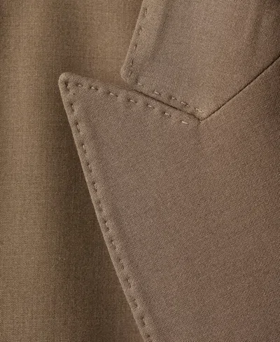 Mango Selection Double Breasted Suit Blazer In Blue