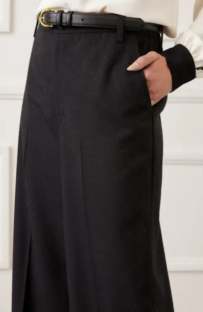 Karen Kane Embelished Wide Leg Pants In Black
