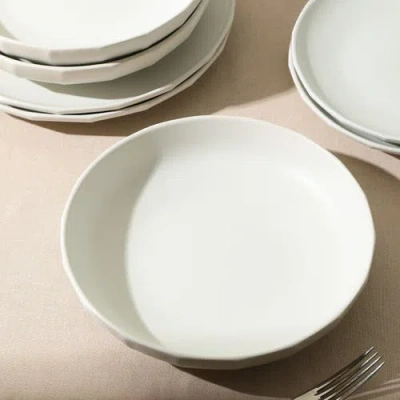 Stone Lain Rio Stoneware 4-piece Pasta Bowl Set In White