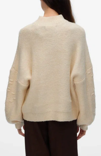 Vero Moda Kaia Oversize Mock Neck Sweater In Neutral
