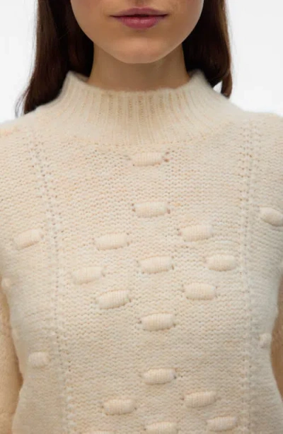 Vero Moda Kaia Oversize Mock Neck Sweater In Neutral