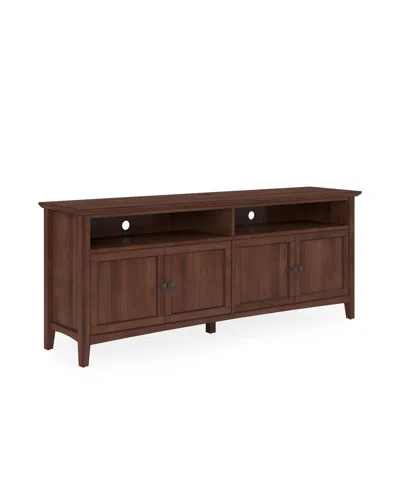 Macy's Furniture 74" Hedworth Wood Entertainment Console Drawer In Brown