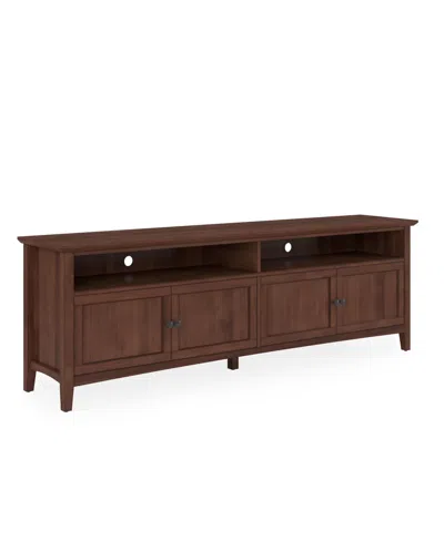 Macy's Furniture 84" Hedworth Wood Entertainment Console Drawer In Brown