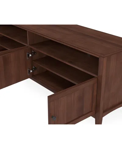 Macy's Furniture 84" Hedworth Wood Entertainment Console Drawer In Brown