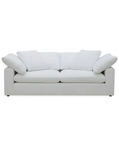 Macy's Fog 97" Fabric Sofa In White