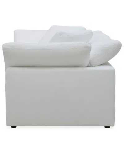 Macy's Fog 97" Fabric Sofa In White