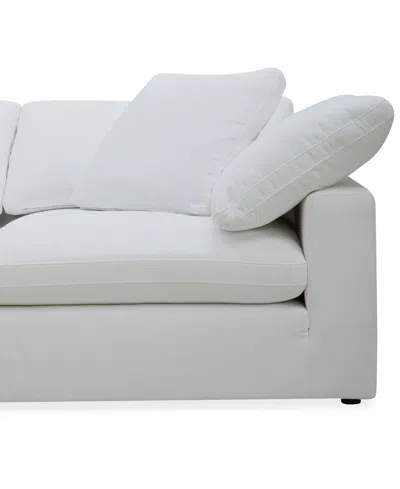 Macy's Fog 97" Fabric Sofa In White