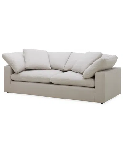 Macy's Fog 97" Fabric Sofa In Neutral