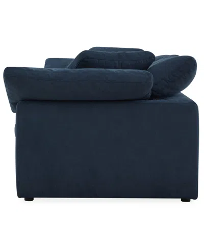 Macy's Fog 97" Fabric Sofa In Blue