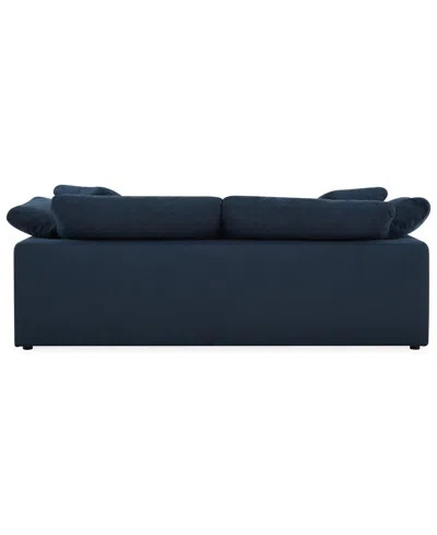 Macy's Fog 97" Fabric Sofa In Blue