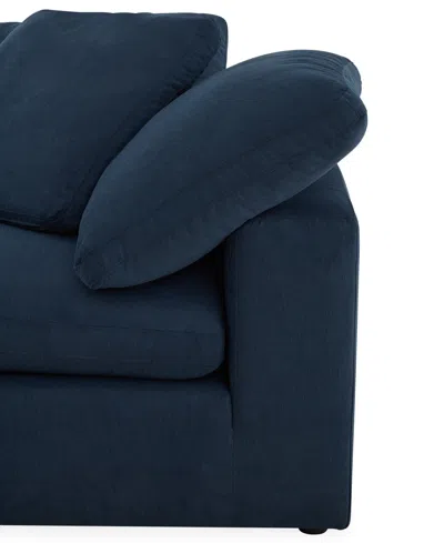 Macy's Fog 97" Fabric Sofa In Blue