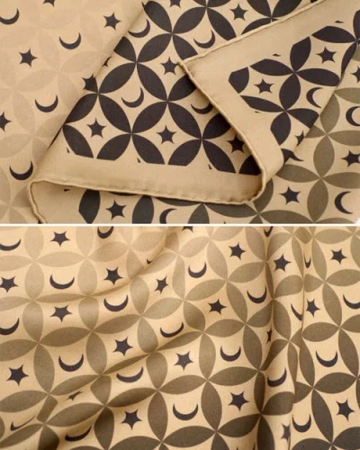 Lost Pattern Nyc Women's Moonlit Stars Silk Bandana Scarf - Gold