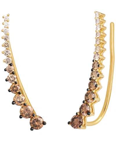 Le Vian Chocolate Ombre Diamond Ear Climbers (7/8 Ct. T.w.) In 14k Rose Gold In Gold