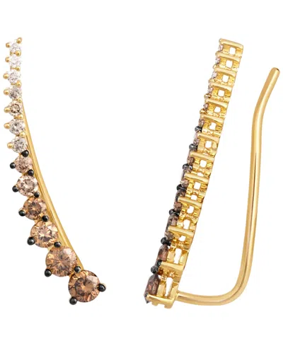Le Vian Chocolate Ombre Diamond Ear Climbers (7/8 Ct. T.w.) In 14k Rose Gold In Gold