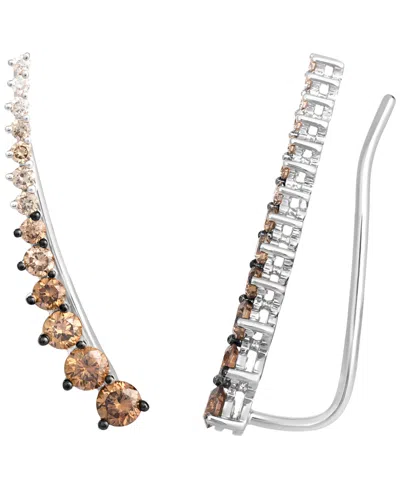 Le Vian Chocolate Ombre Diamond Ear Climbers (7/8 Ct. T.w.) In 14k Rose Gold In Gold