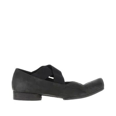 Uma Wang Leather Ballerinas In Black