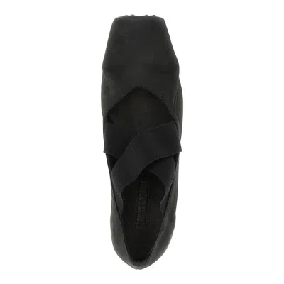 Uma Wang Leather Ballerinas In Black