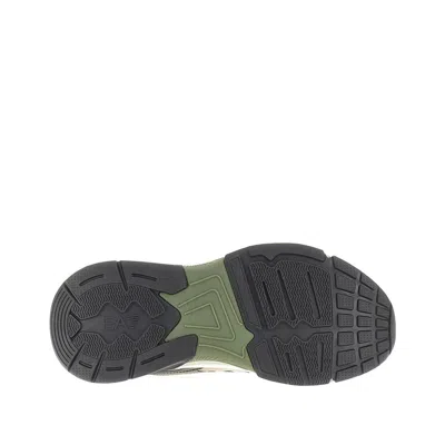 Ea7 Silk Panelled Lace-up Sneakers In Green