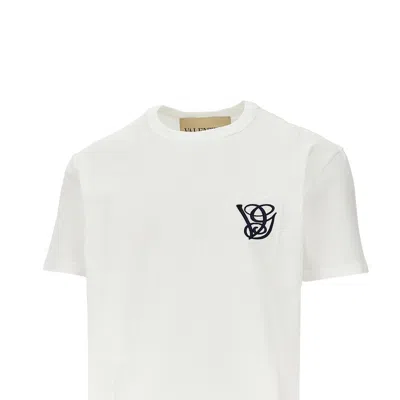 Valentino Cotton T-shirt With Vg Patch In White