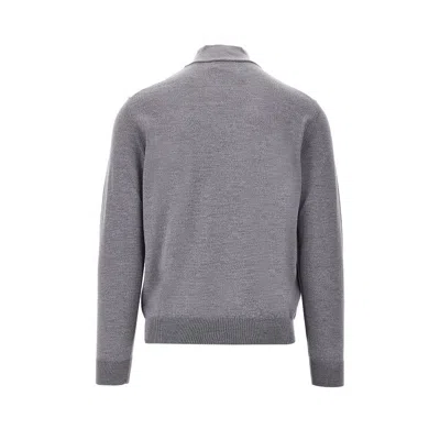 The Pull Erino Wool Half-zip Sweater In Gray