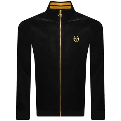 Sergio Tacchini Court Velour Tracksuit Black In Black