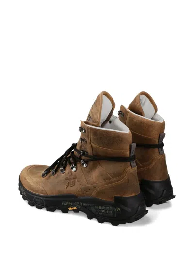 Premiata Lace-up High-top Boots In Brown