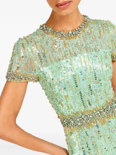 Jenny Packham Celeste Maxi Dress In Green