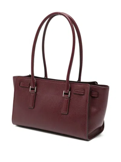Michael Kors Hamilton Moderne Small Leather Satchel In Burgundy