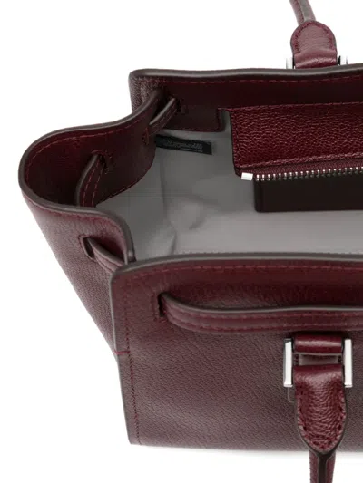 Michael Kors Hamilton Moderne Small Leather Satchel In Burgundy