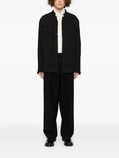 Forme D'expression Stand-up-collar Jacket In Black