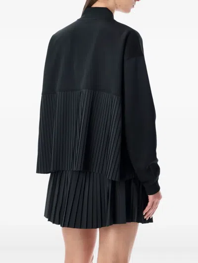 Nike Pleated Harrington Jacket In Black