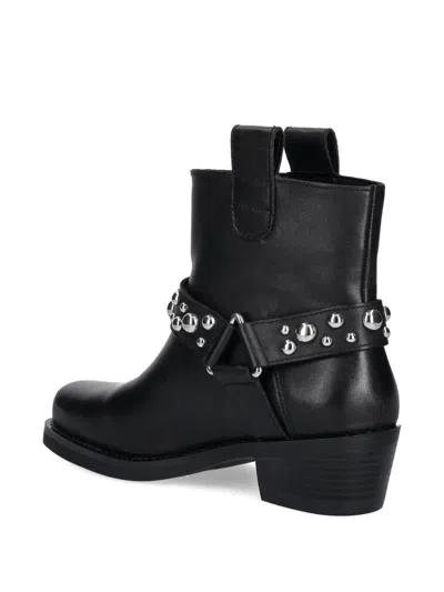 Liu •jo Studded-strap Boots In Black
