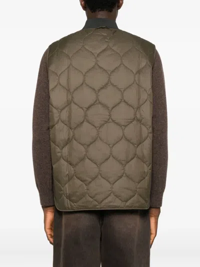 Barbour Quilted Zip-up Vest In Brown