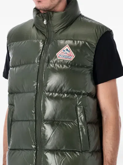 Pyrenex Zipped Padded Gilet In Green