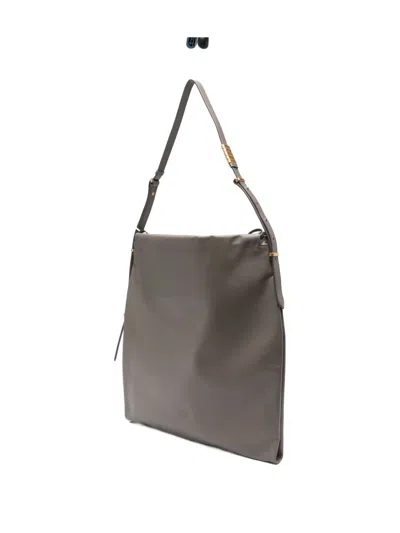 Pinko Logo-plaque Tote Bag In Brown