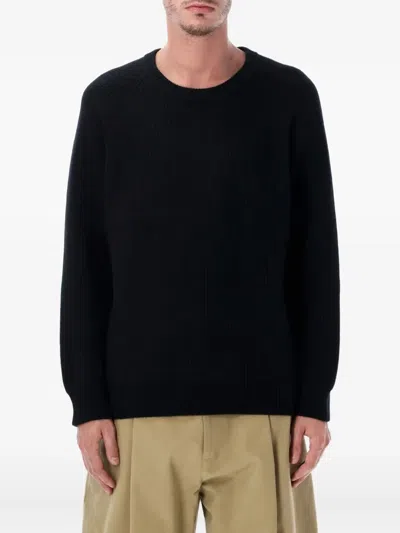 Corridor Classic Round-neck Knitwear Sweater With Comfortable Fit In Black