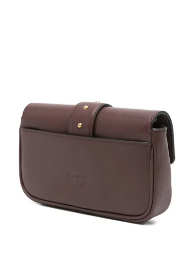 Pinko Love One Simply Pocket Mini Bag In Brown