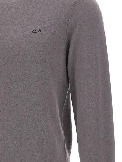 Sun 68 Crew-neck Long-sleeve Sweater In Gray