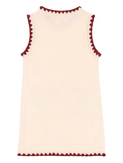 Konges Sløjd Cherry Pocket Trim Dress In Neutral