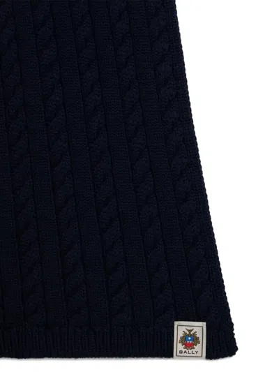 Bally Fisherman's-motif Wool Scarf In Black