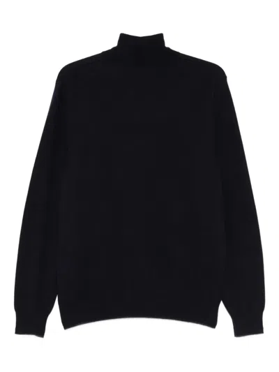 Brioni Mock-neck Sweater In Blue