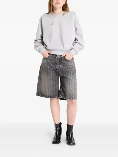 Adidas Originals X Mercedes Amg Logo Sweatshirt In Gray