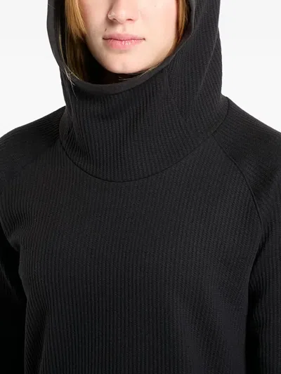 Craft Grid Hood Knitwear In Black