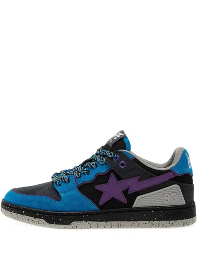 A Bathing Ape Star-appliqué Sneakers In Blue