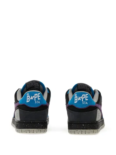A Bathing Ape Star-appliqué Sneakers In Blue