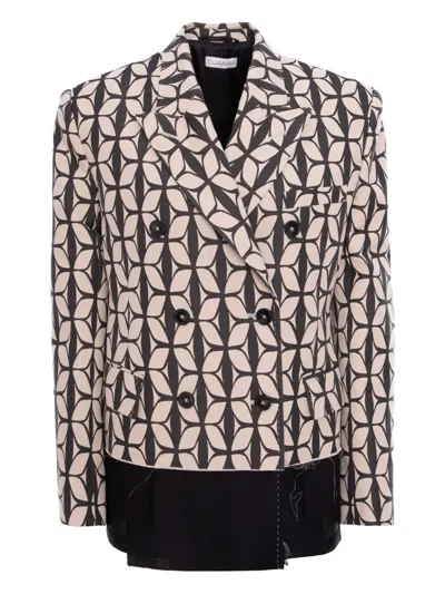 双排扣图案夹克