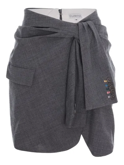 WANDA 系带细节迷你半身裙