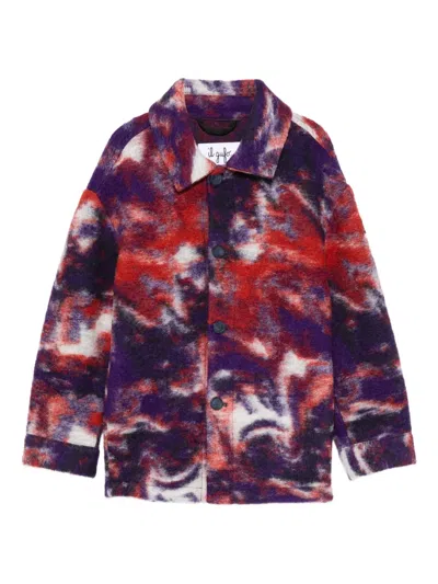 Il Gufo Printed Coat In Purple