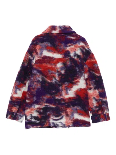 Il Gufo Printed Coat In Purple